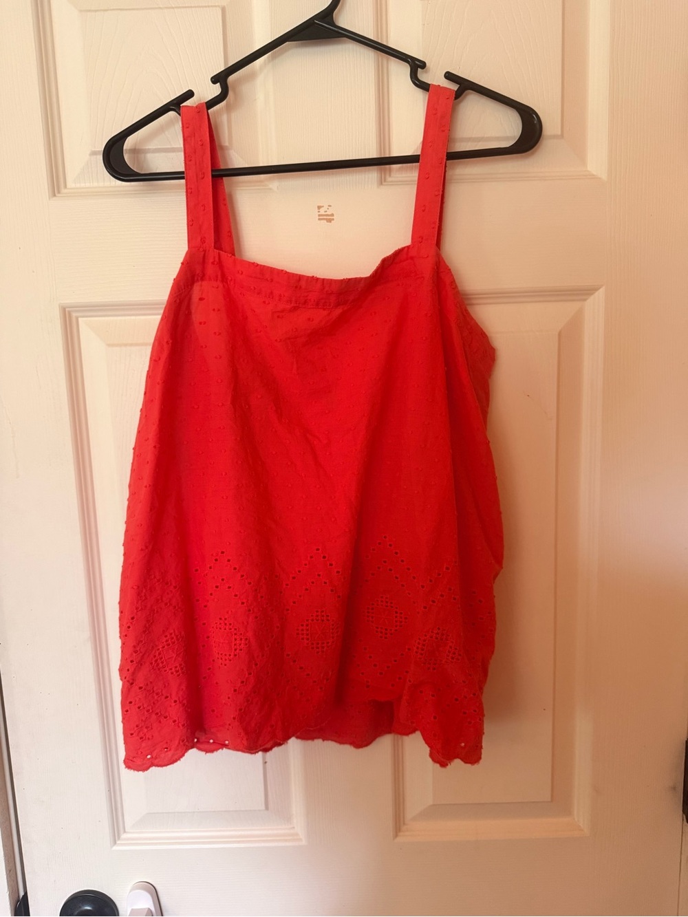 Falls Creek Red Eyelet Camisole